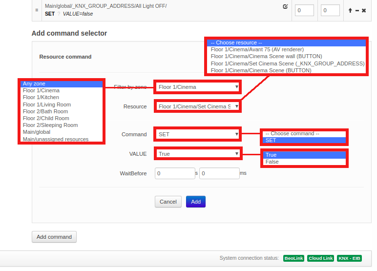 Macros command